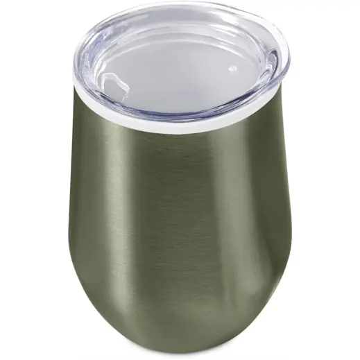 Serendipio Vogue Madison Stainless Steel & Plastic Double-Wall Tumbler Light Green Top